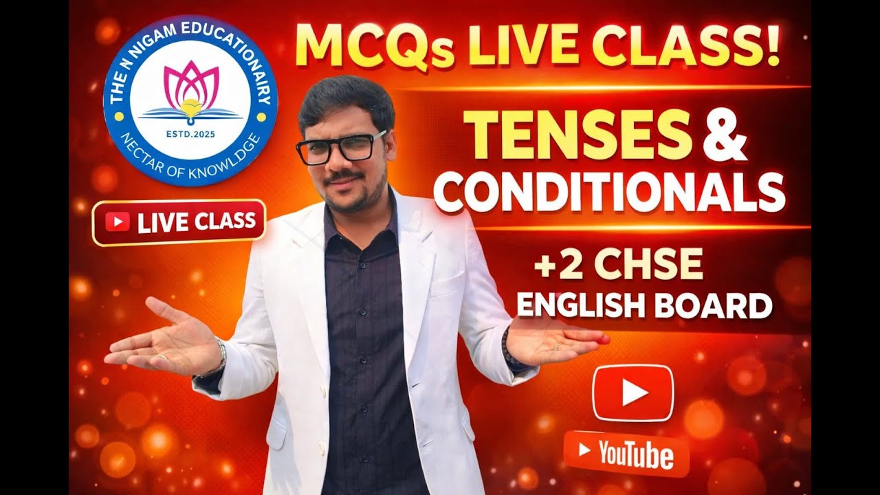 +2 CHSE English Board Exam | Tenses & Conditionals MCQs | Live Discussion | Jitendra Sir |