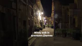 Chartres downtown windy walk #4kwalks #virtualwalking #4kvideo