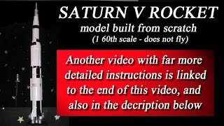 Rocket model Saturn V - link to updated instructions at end