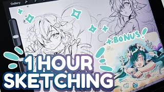 1 HOUR SKETCH and PLAN with me! And bonus doodle!