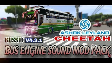 UPDATE BUSSID V4.3.1 HRTC Ashok Leyland Cheetah  Bus New Engine Sound Mod Pack SUPPORT FOR ALL MOD