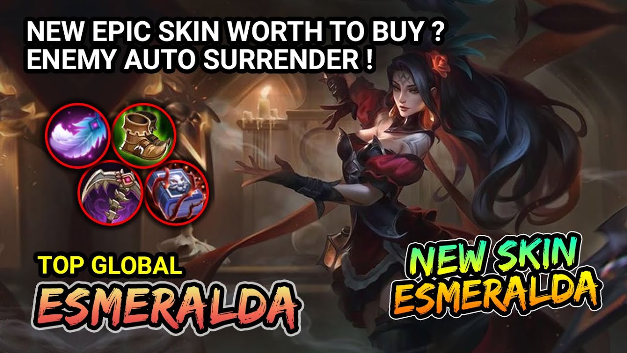 Download New Epic Skin Esmeralda Blazing Shadow | Top Global Esmeralda CHEYTZY Gameplay - Mobile Legends