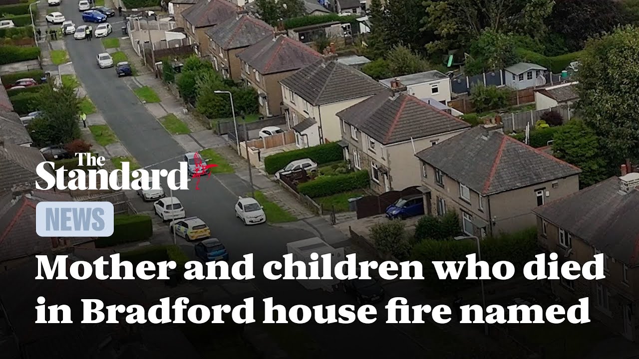 Mother and three children who died in Bradford house fire named - YouTube