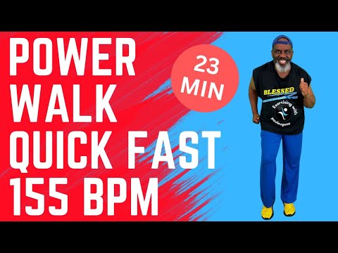 Burn Calories Fast with This 23 Min Fast-Paced Low Impact Power Walk Cardio Home Workout