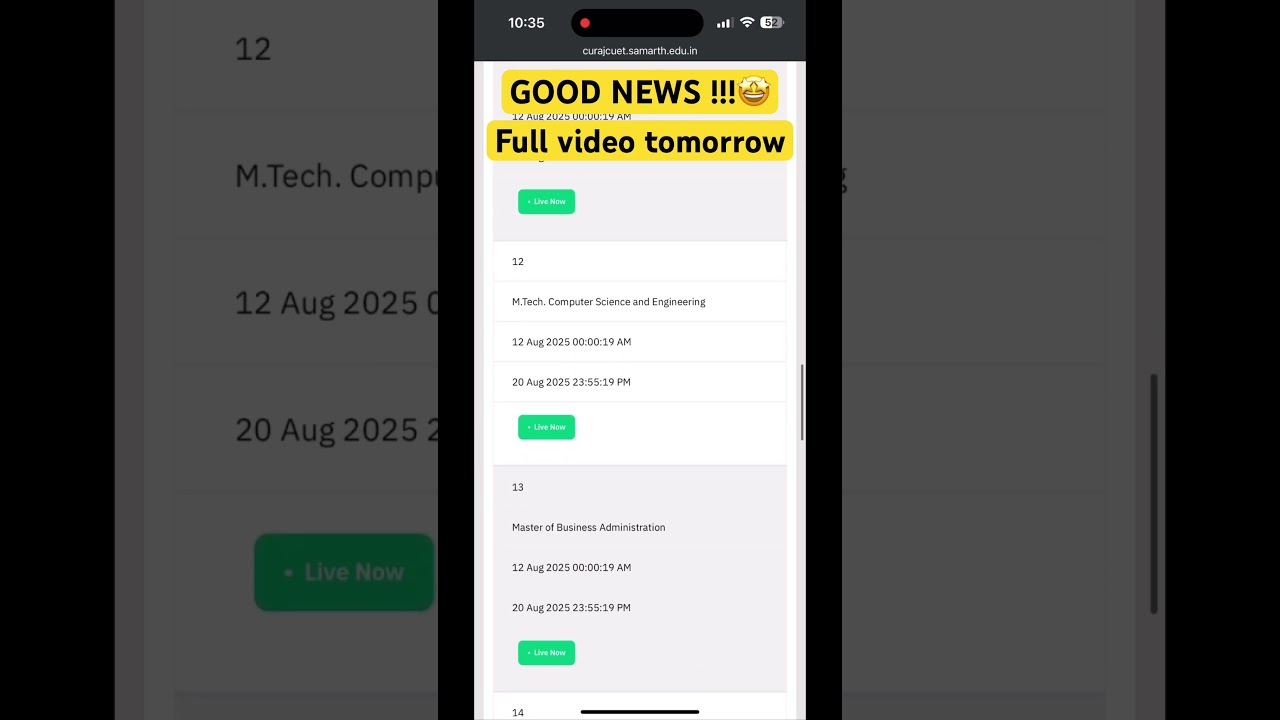 🎉 Big News Coming for CURAJ Admission! 🤫 | Students Must Watch 