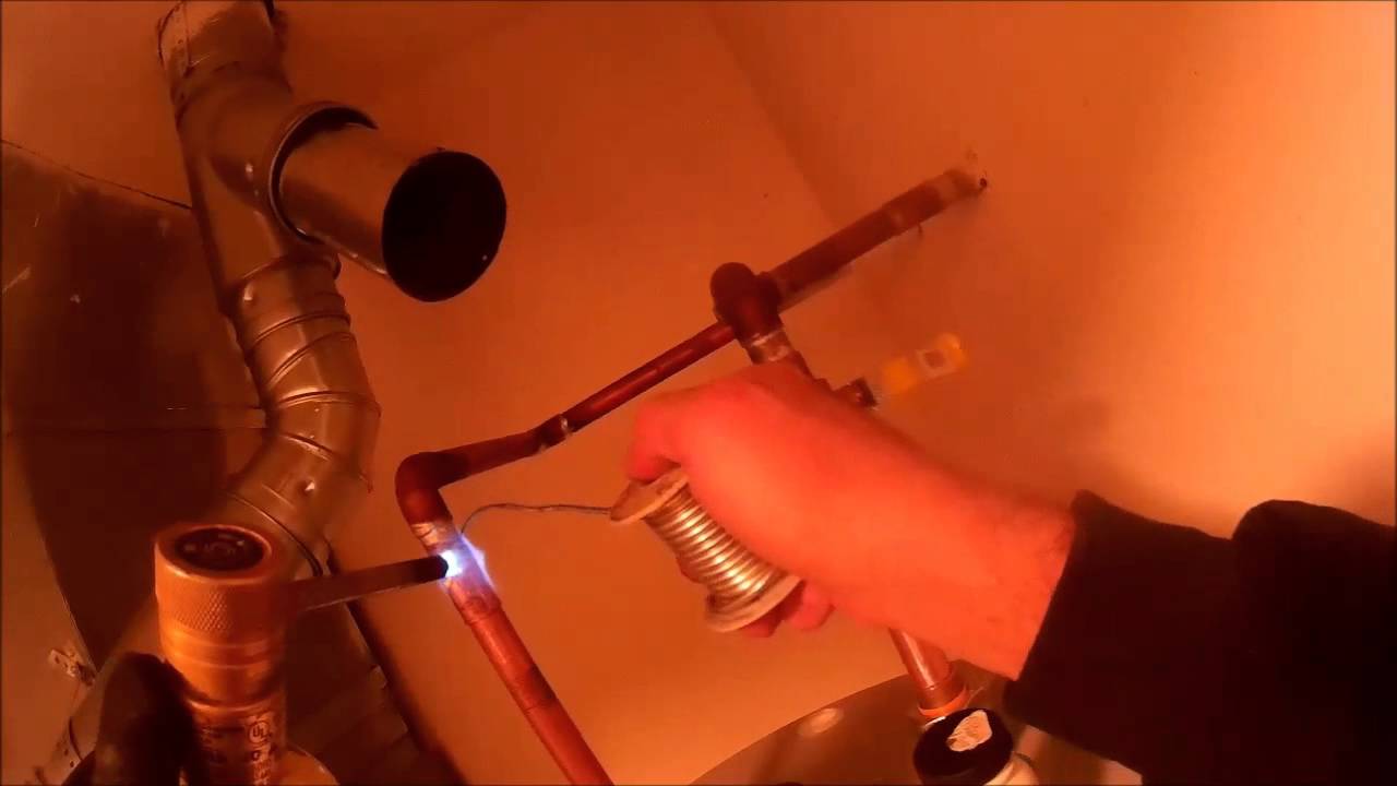 A.O. Smith 40 gal hot water tank install YouTube