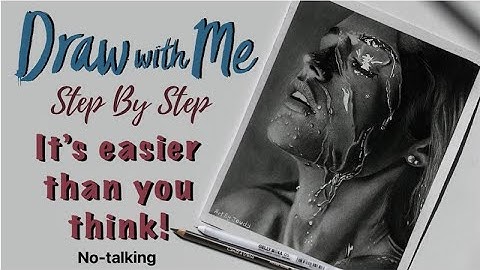 Drawing a wet face | drawing water | easy to follow tutorial | no talking