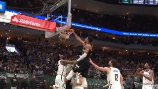 Giannis Antetokounmpo Showing No Mercy with his Power Rebound &amp; Monster Dunk on Jeff Green!