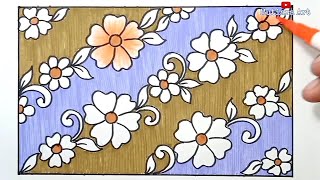 Belajar Menggambar Batik Flora Yang Mudah