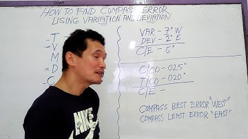HOW TO FIND COMPASS ERROR USING VARIATION AND DEVIATION