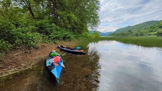 Susquehanna River Kayak Camping 4 days, 64 Miles from Karthaus to Lock Haven, Pennsylvania