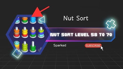 Nut and bolt puzzle solution : Levels 58 to 70  #NutsortingAchieving #masteryPuzzle #gamingtips