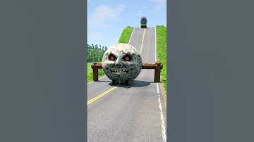 Long Capsule Buses vs Logs - BeamNG.drive #shorts #beamngdrive #bus