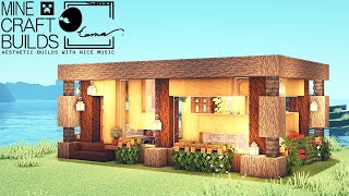 🔨🏡 Minecraft: 🌳 How to Build a Wooden Modern House: Easy House Tutorial screenshot 2