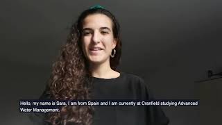 Cranfield Student Journey: Meet Sara,  Advanced Water Management MSc
