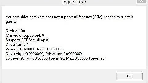 Если другие способы не работают. (your graphics hardware does not support all features (csm))  CS:GO