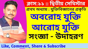 অবরোহ ও আরোহ যুক্তির সংজ্ঞা, উদাহরণ / Deductive and Inductive argument - definition, example
