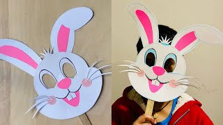 Easter Bunny Paper Mask | Easter Bunny Party Props | Easter Party DIY  | Bunny Craft Ideas