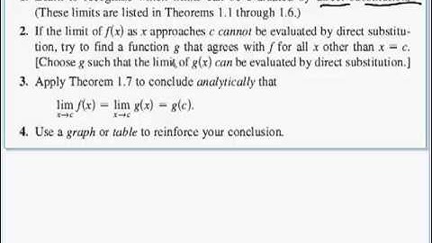 2-3 Evaluating Limits Analytically part 2