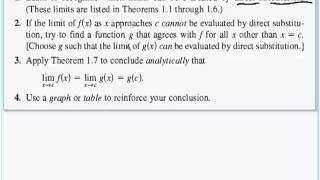 2-3 Evaluating Limits Analytically part 2