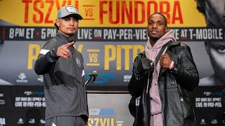 Elijah Garcia vs Kyrone Davis faceoff @PremierBoxingChampions