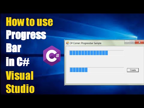 How to use ProgressBar in C# Visual Studio | using progress bar in c# windows form | c# progressbar