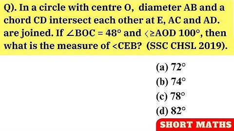 In a circle with centre O, diameter AB and a chord CD intersect each other at E,