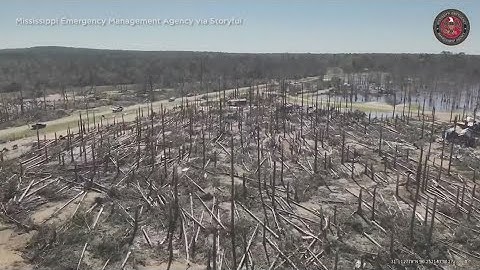 Drone video shows Tylertown, Mississippi tornado damage