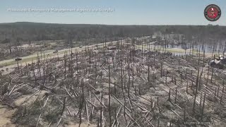 Drone video shows Tylertown, Mississippi tornado damage