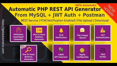PHP REST API Generator With JWT Token | Generate PHP Rest Endpoints Automatic | PHP API From MySQL