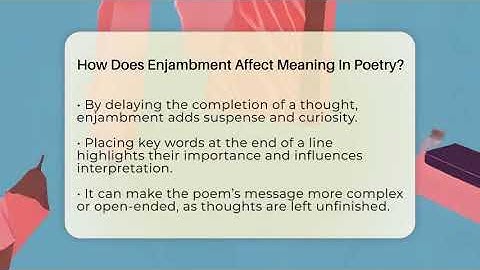 How Does Enjambment Affect Meaning In Poetry? - The Prose Path