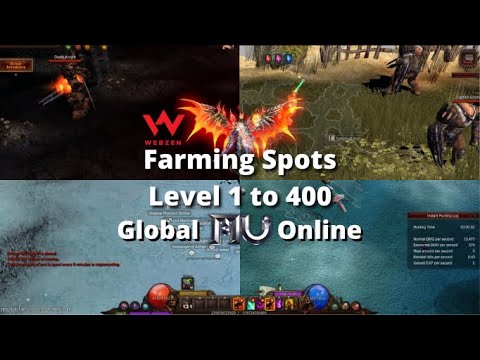 Farming Spots level 1 to 400 Global MU online Webzen GMO Guide