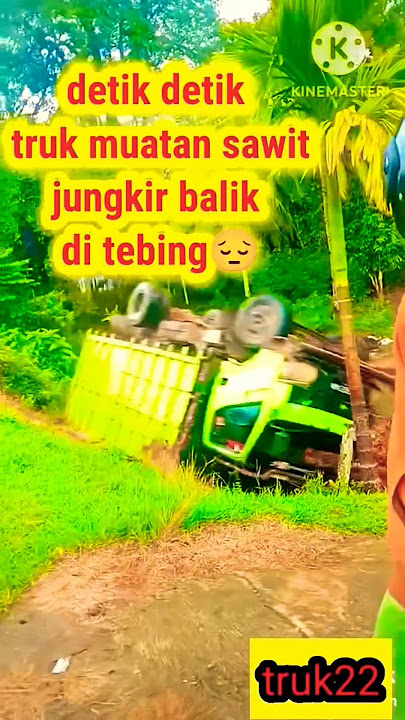 Truk sawit Overload sampai terbalik #shorts