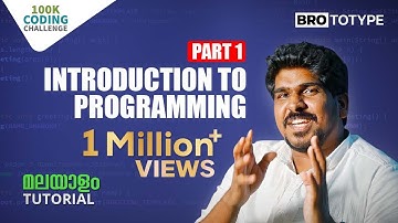 Part 1 | Introduction To Programming | C Programming Malayalam Tutorial