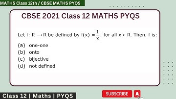 Let f:R→R be defined by f(x)=1/x for all x ⋳ R then f is #cbse #class12thmaths