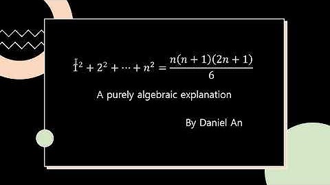 Sum of squares formula, explained only using algebra