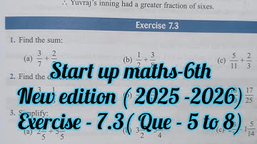 Viva education start up mathematics class 6 ex 7.3 | start up maths class -6th ex 7.3