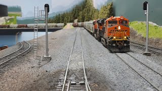 Model Railroad Full Mainline CAB RIDE – HO Scale BNSF Marias Pass