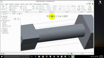 Creo tutorial-how to draw a cantilever beam