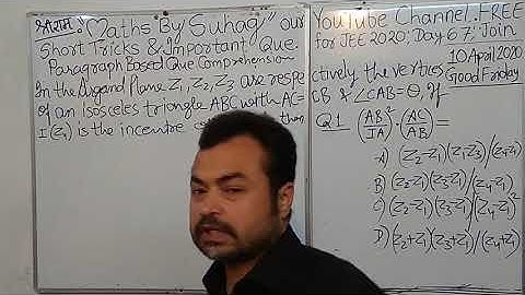 67b Day Lec 6 Complex Numbers Crash Course JEE Main Advanced 2020 Complete Maths in 60 Days