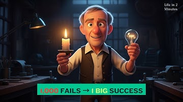 Edison’s 1,000 Failures That Lit Up the World | Inspiring 1-Minute Story