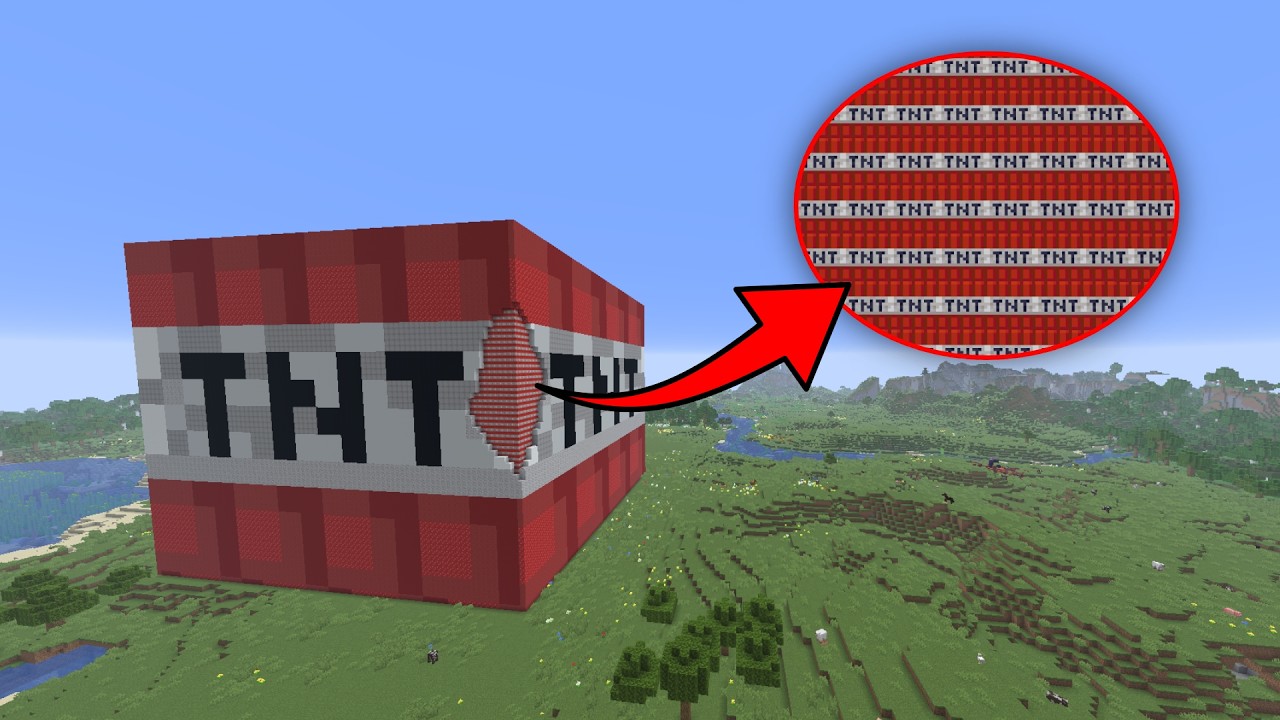 Gw Membuat Tnt Raksasa Berisi 1 Juta Tnt Di Minecraft Survival