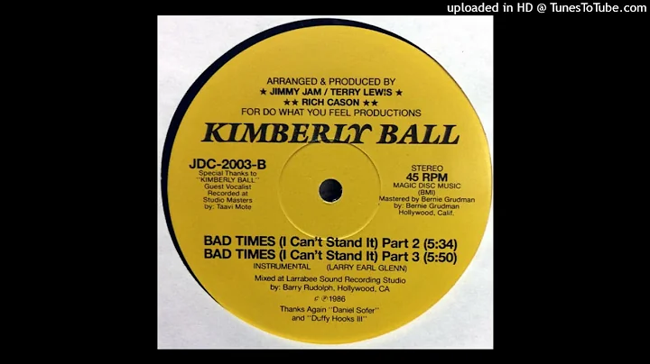Captain Rapp / Kimberly Ball  Bad Times (I Can't S...