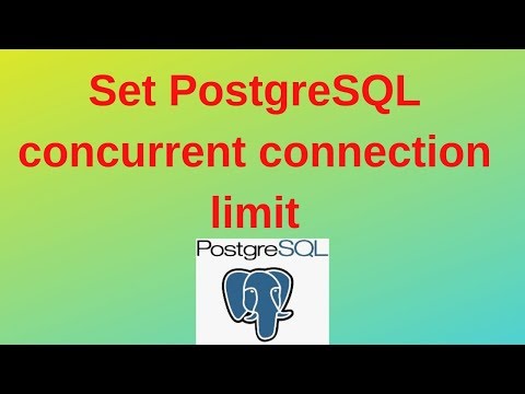 Set PostgreSQL concurrent connection limit