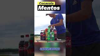 Big Coca Cola &amp; Other Sodas Cans VS Mentos Underground #shorts