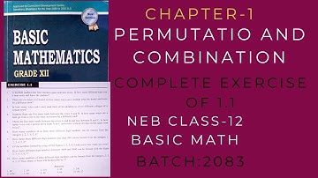 EX-1.1 Permutation and Combination Basic Math NEB class-12 BATCH_2083