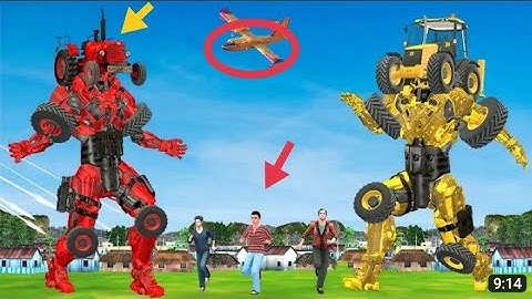 Transforming Robot Theft Game 2023: US Agent Steal Robot Car - Android iOS Gameplay