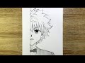Comment dessiner Killua Zoldyck facilement | Dessin anime étape par étape pour débutants