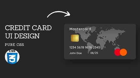 Pure CSS credit card UI design | beginner CSS tutorial