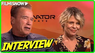 TERMINATOR: DARK FATE | Arnold Schwarzenegger \& Linda Hamilton talk about the movie